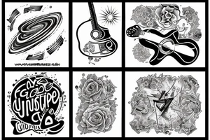 Universe inside guitar tattoo idea