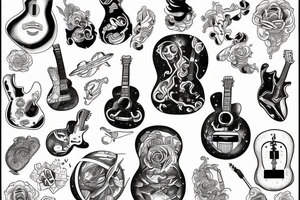 Universe inside guitar tattoo idea