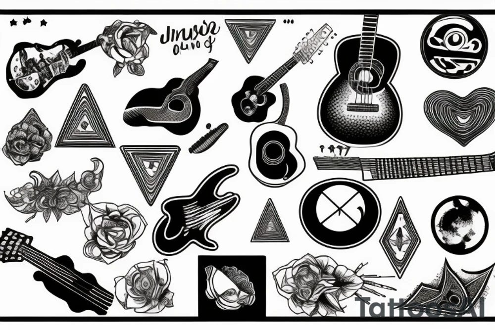 Universe inside guitar tattoo idea