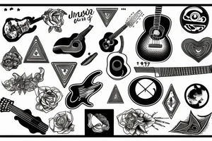 Universe inside guitar tattoo idea