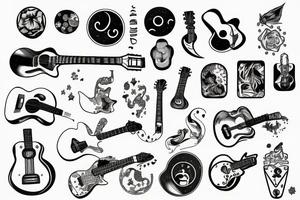 Universe inside guitar tattoo idea
