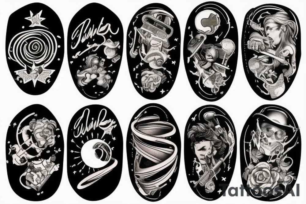 Universe inside guitar tattoo idea