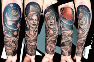 Universe inside guitar tattoo idea