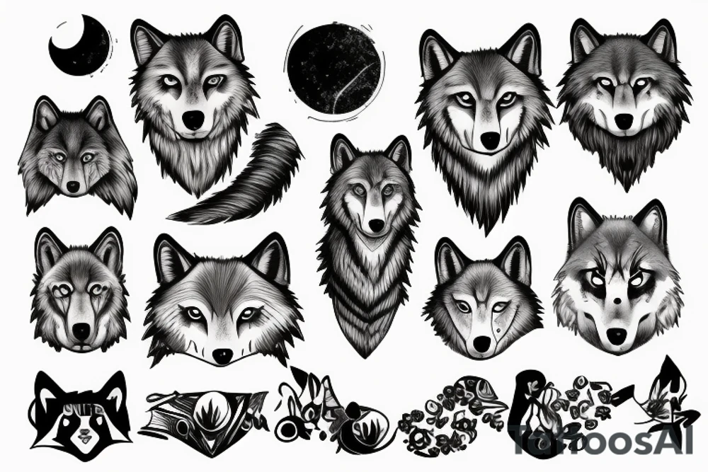 semi-colon with a wolf tattoo idea