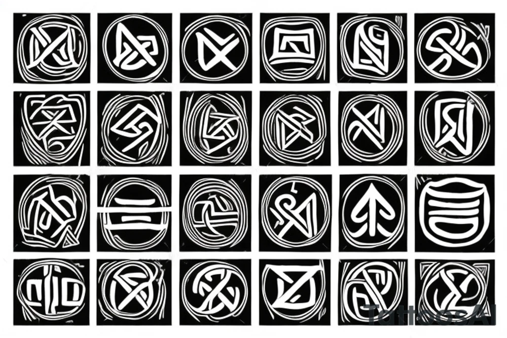 Viking runes tattoo idea