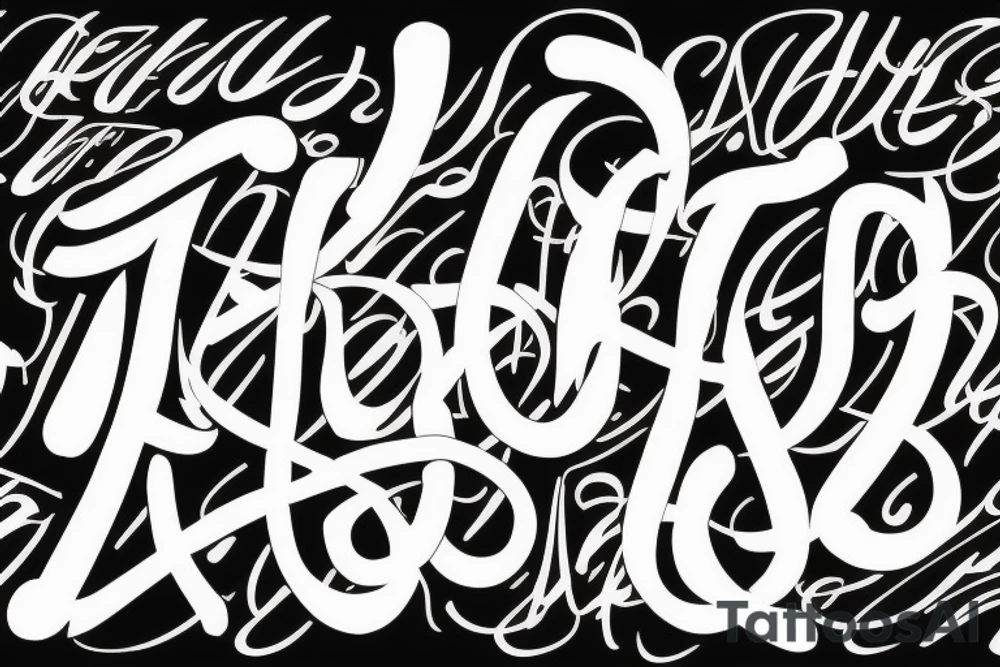 The word Svilar in script, Graffiti lettering tattoo idea