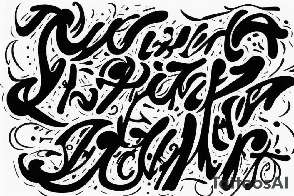 The word Svilar in Graffiti lettering tattoo idea