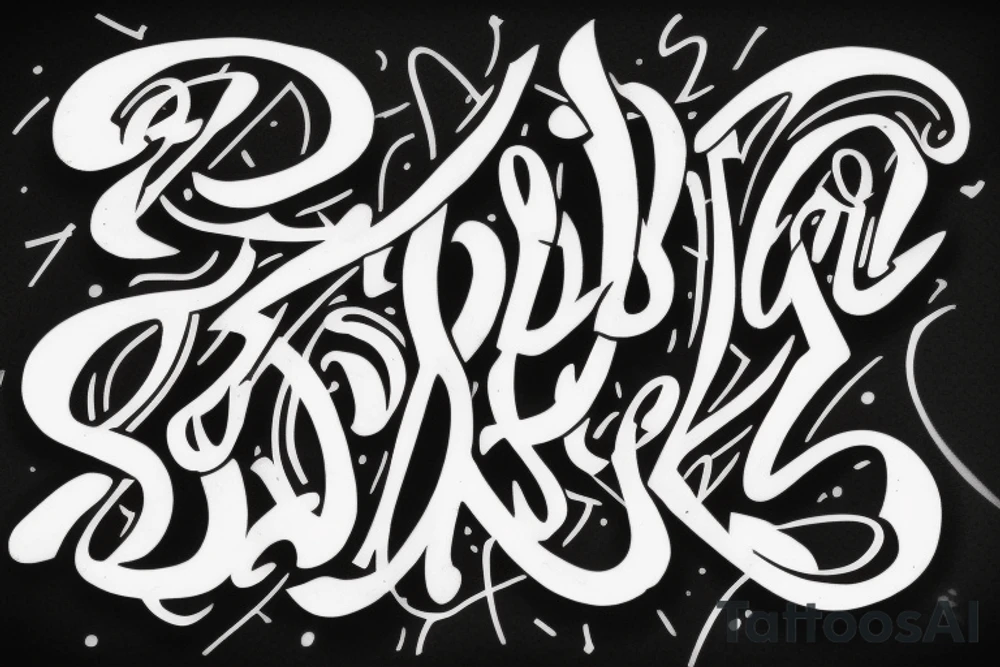 The word Svilar in Graffiti lettering tattoo idea