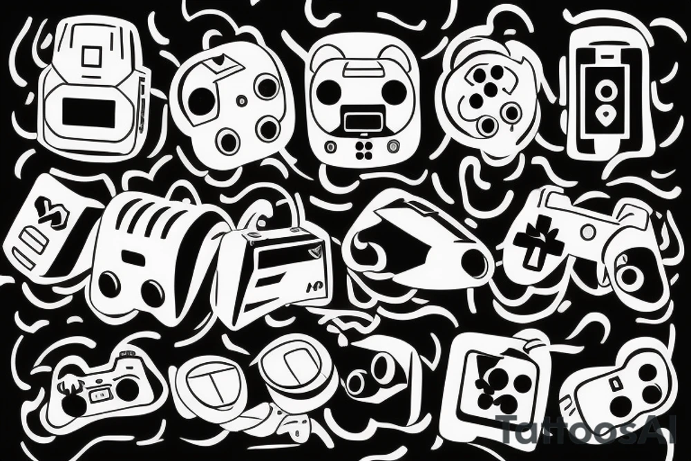 The love of gaming tattoo idea