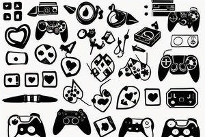 The love of gaming tattoo idea