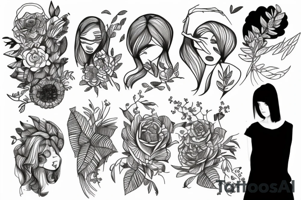 girl with nature tattoo idea