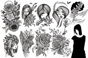 girl with nature tattoo idea