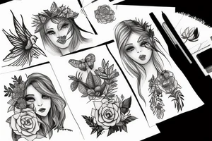 girl with nature tattoo idea