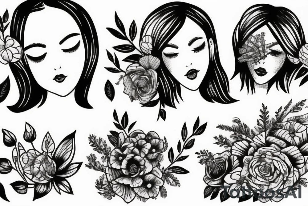 girl with nature tattoo idea