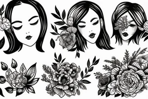 girl with nature tattoo idea