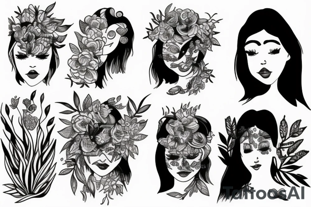 girl with nature tattoo idea