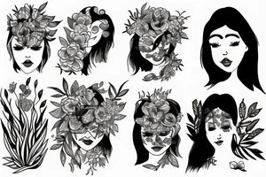 girl with nature tattoo idea