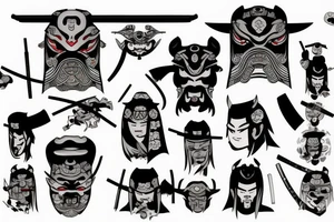 Oni samurai tattoo idea