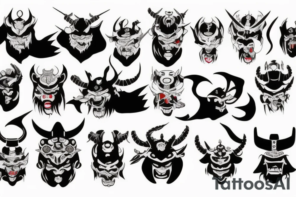 Oni demon 
samurai tattoo idea