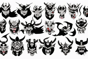 Oni demon 
samurai tattoo idea