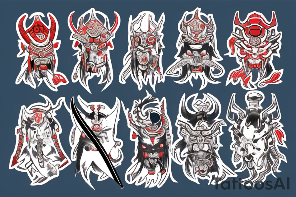 Oni demon 
samurai tattoo idea