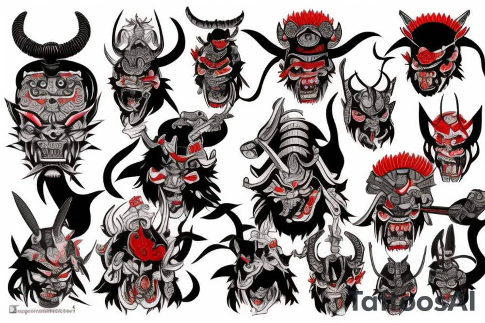 Oni demon 
samurai tattoo idea