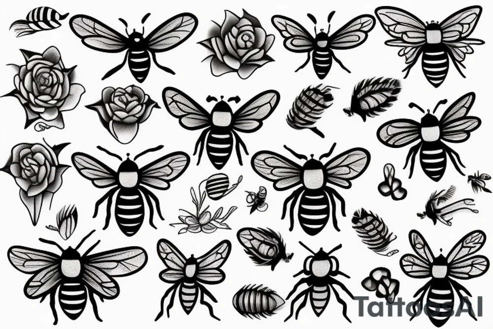 honey bee tattoo idea