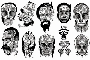 Ognisko i sierzyc w tle tattoo idea