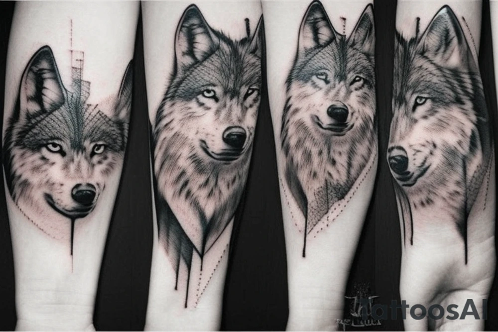 Wolf, forest, forearm tattoo tattoo idea