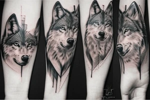 Wolf, forest, forearm tattoo tattoo idea
