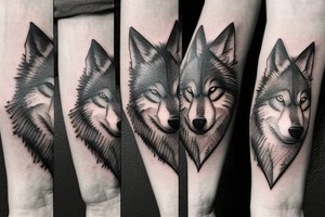 Wolf, forest, forearm tattoo tattoo idea
