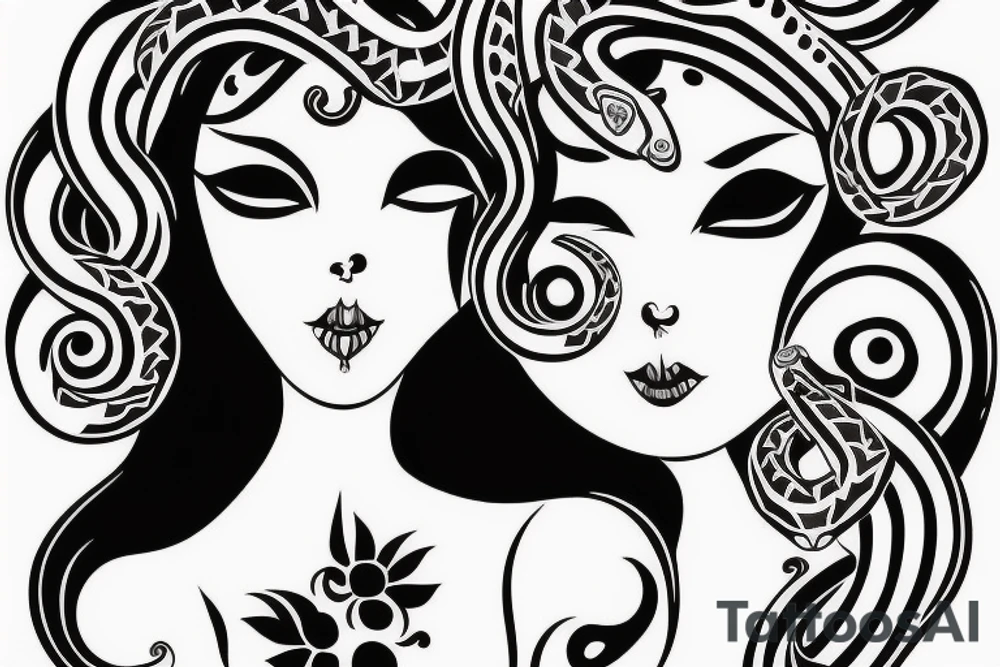 beautiful girls face, diamond background, skulls, snakes tattoo idea beautiful girls face, diamond background, skulls, snakes tattoo idea