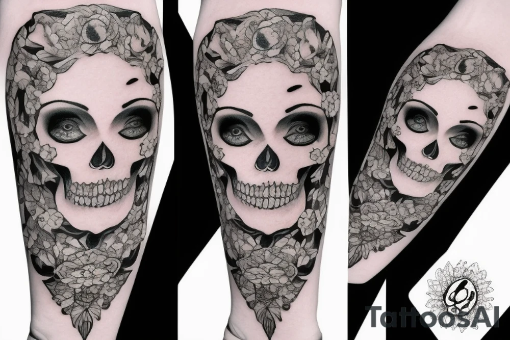 beautiful girls face, diamond background, skulls tattoo idea beautiful girls face, diamond background, skulls tattoo idea