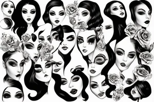 beautiful girls face tattoo idea