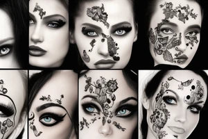 beautiful girls face tattoo idea