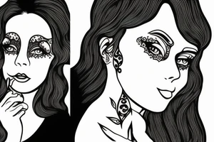 beautiful girls face tattoo idea