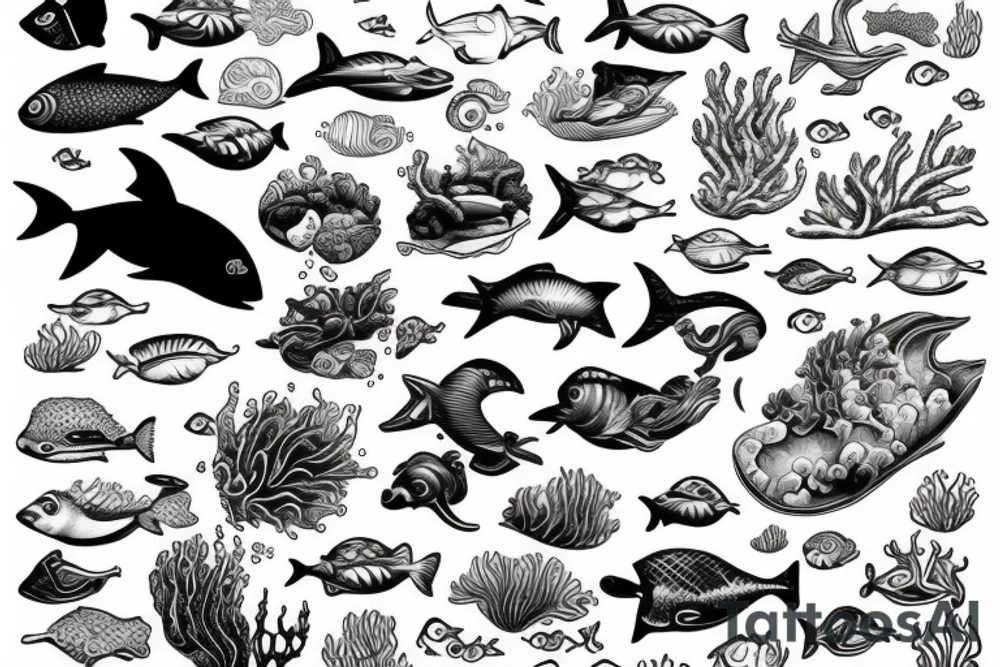 Diver, ocean, sea tattoo idea