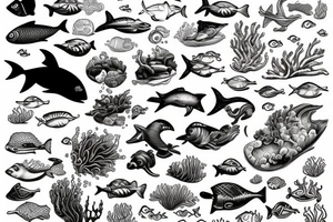 Diver, ocean, sea tattoo idea