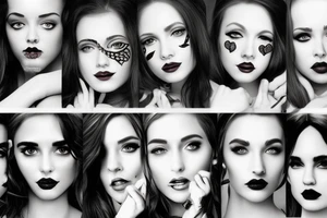 beautiful girls face tattoo idea