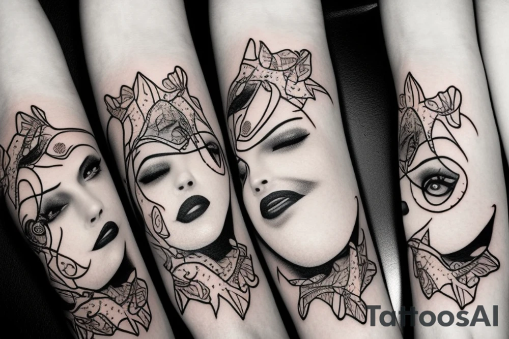 beautiful girls face tattoo idea