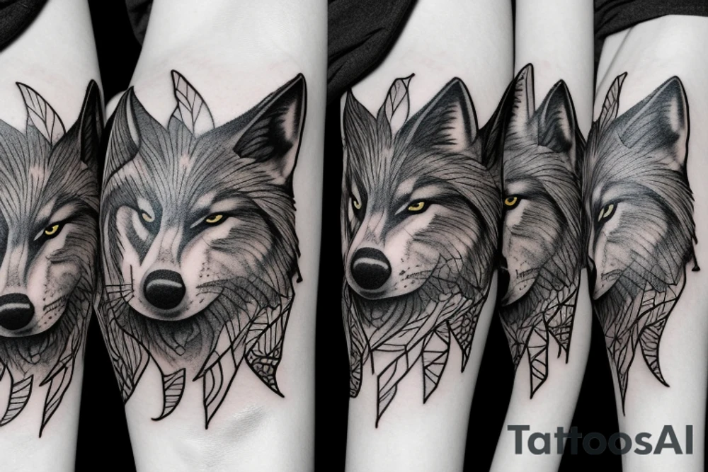 A Big Wolf tattoo idea