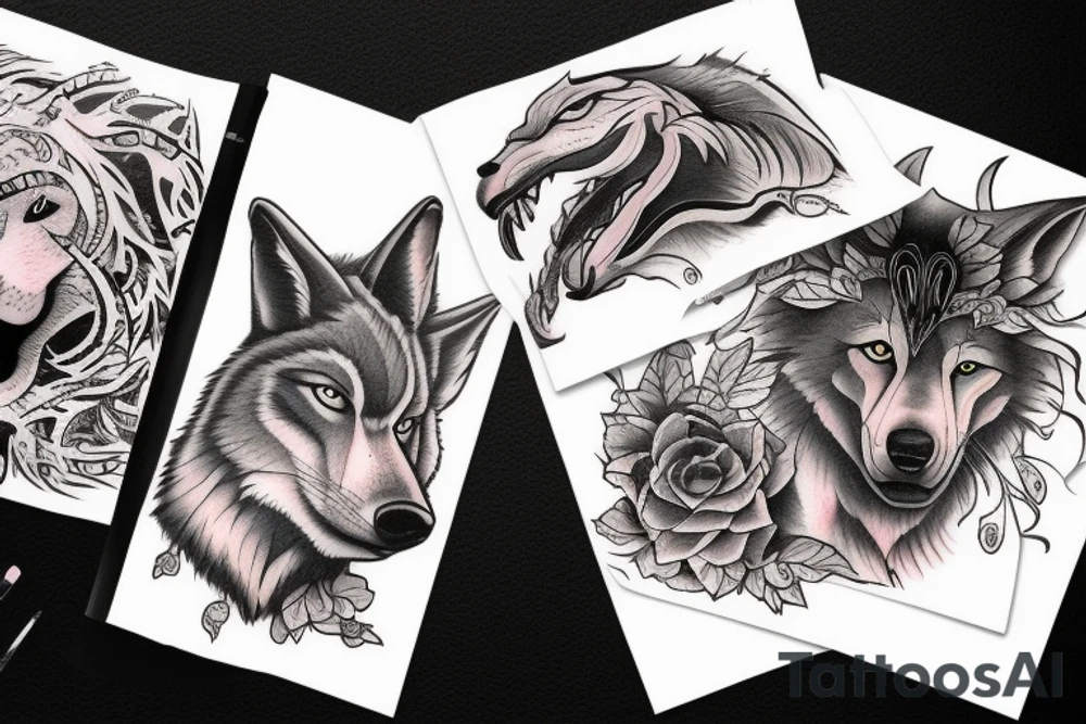 A Big Wolf tattoo idea