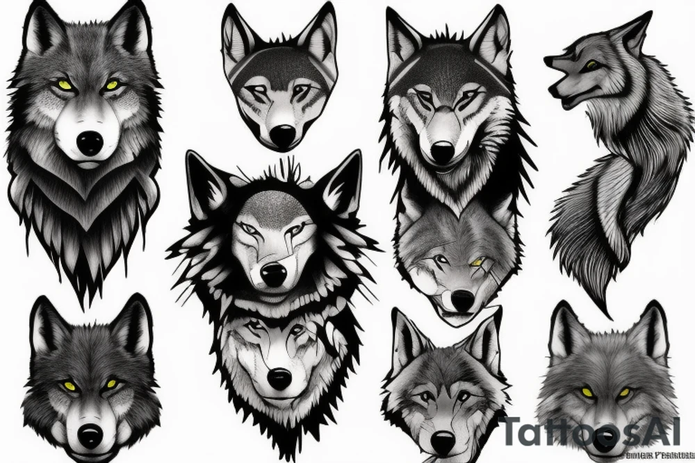 A Big Wolf tattoo idea