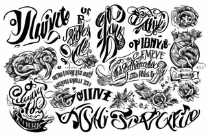 A written slave. tattoo idea