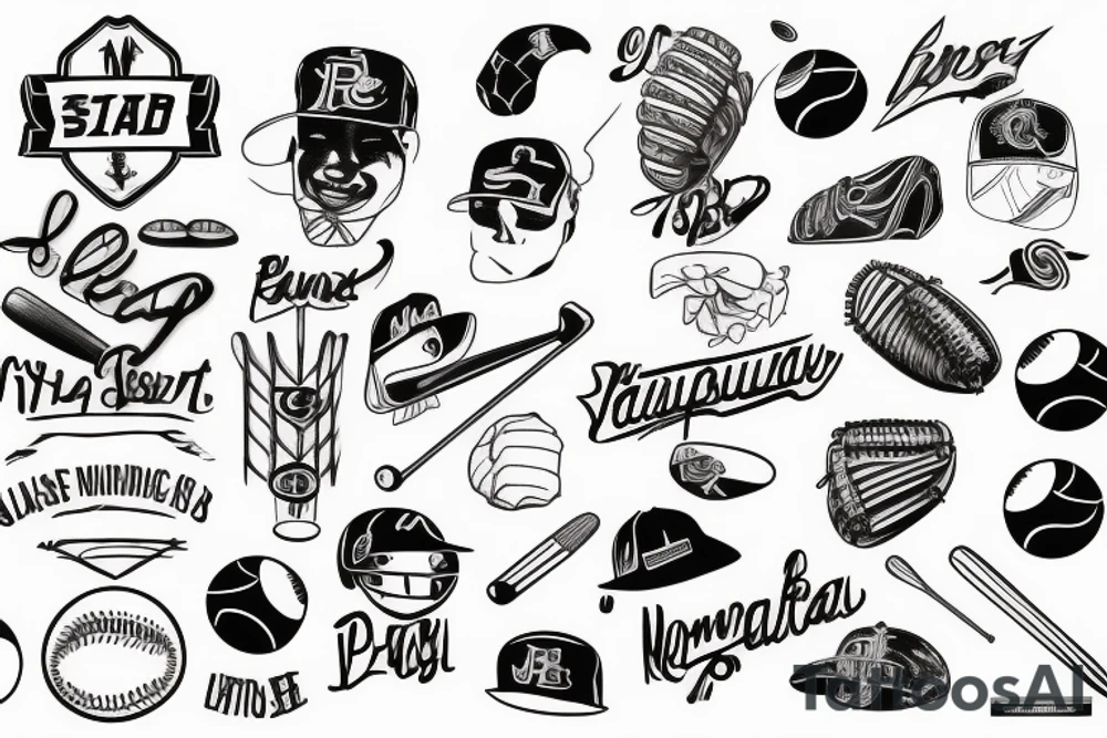 baseball home plate tattoo idea