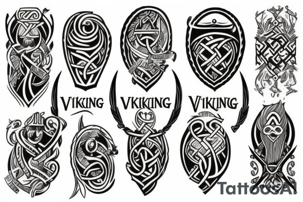 viking tattoo, scandinavian style, tattoo idea