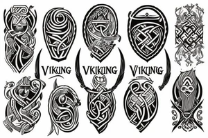 viking tattoo, scandinavian style, tattoo idea