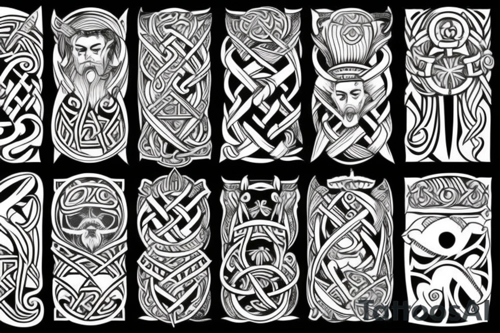 viking tattoo, scandinavian style, tattoo idea