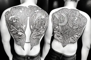 Viking tattoo, Scandinavian style, tattoo idea