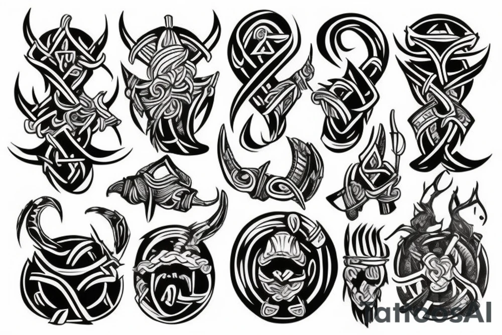 Viking tattoo, Scandinavian style, tattoo idea